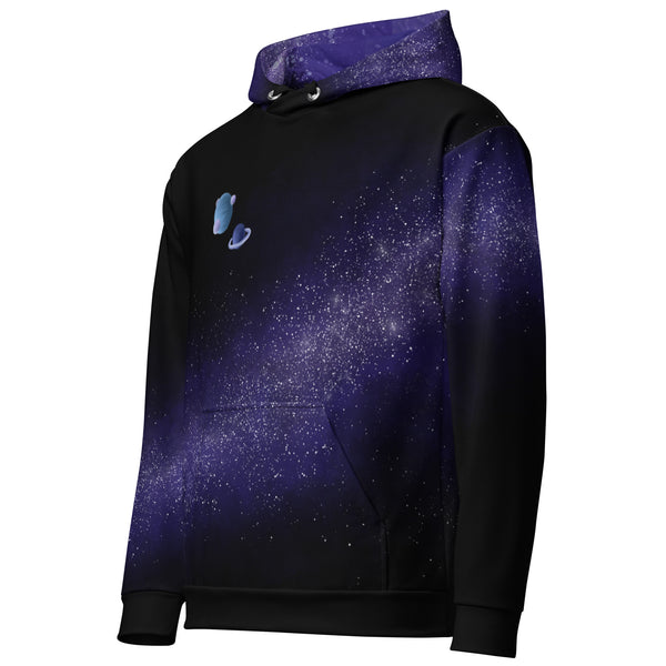 Allover Print Hoodie - Galaxy Cat by Wanderkraehe ein Produkt von SCHIETKRAM