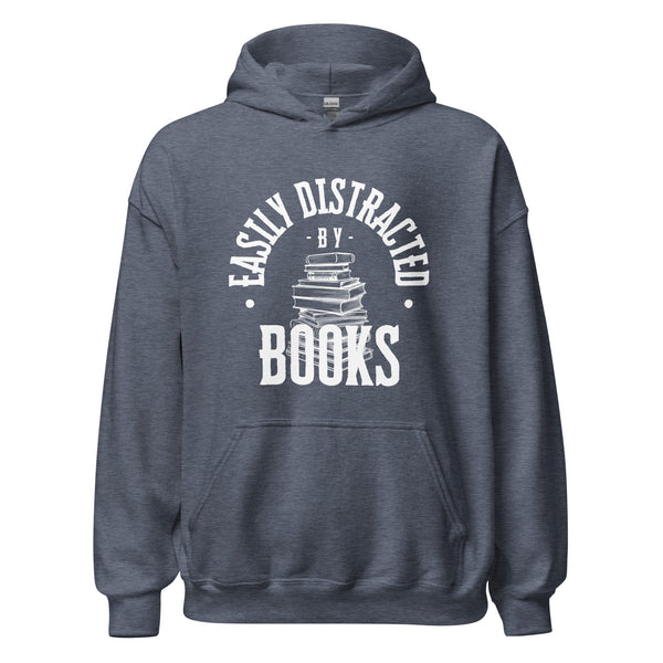 Hoodie Classic - Easily distracted by Books white ein Produkt von SCHIETKRAM
