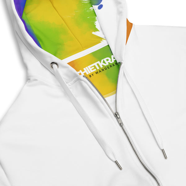 Zip-Hoodie Allover-Print - Prideballon white by Wanderkraehe ein Produkt von SCHIETKRAM