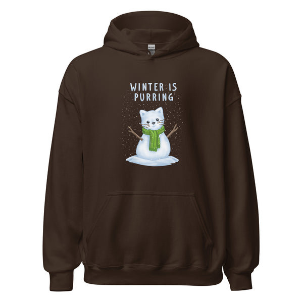 Hoodie Classic - Weihnachts-Katze Schnee by Wanderkraehe ein Produkt von SCHIETKRAM