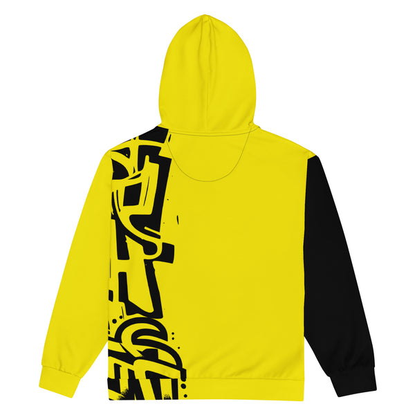 Zip-Hoodie Allover-Print - Notes yellow ein Produkt von SCHIETKRAM