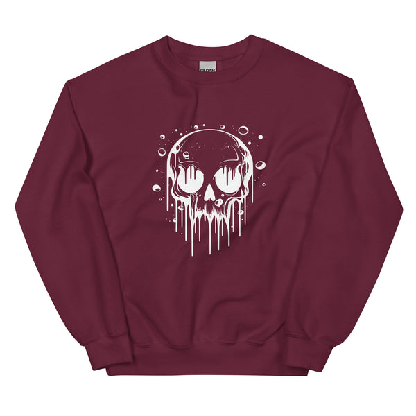 Sweatshirt - Melting Skull white ein Produkt von SCHIETKRAM