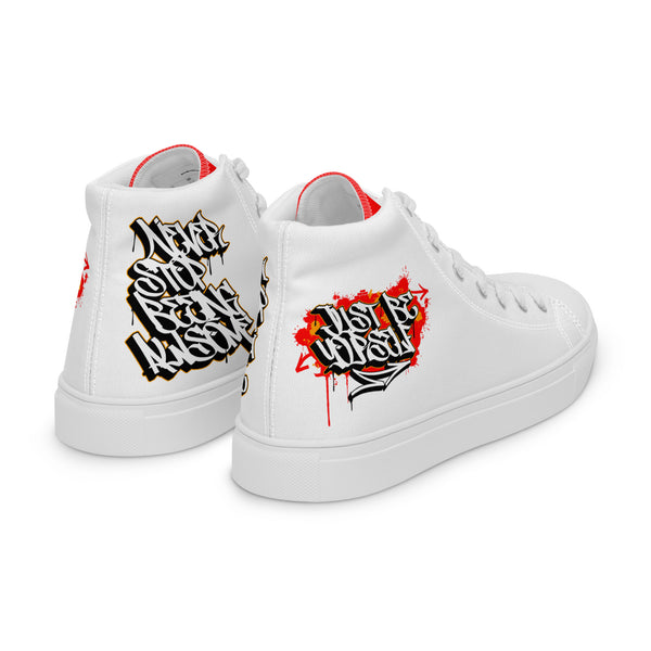 Canvas High-Top Sneaker -Just be yourself white ein Produkt von SCHIETKRAM