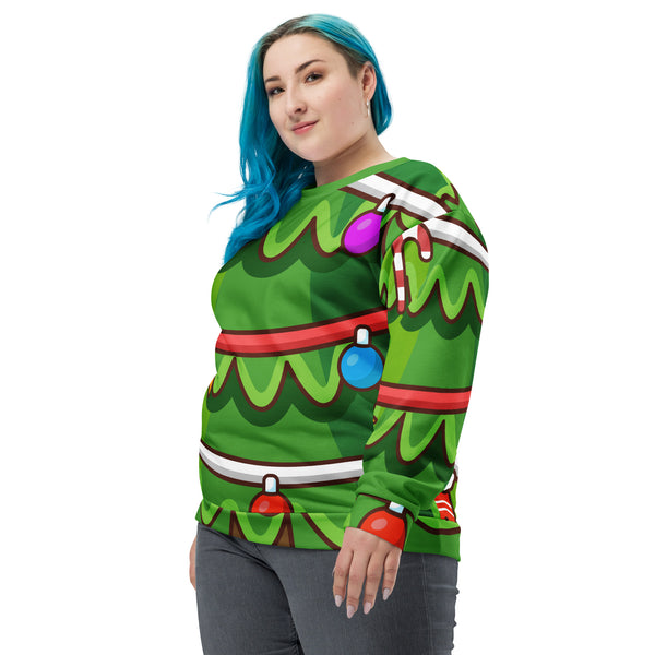 Allover Print Sweatshirt - Weihnachten Tree two ein Produkt von SCHIETKRAM