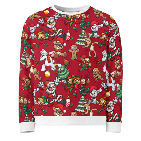 Allover Print Sweatshirt - Crazy Christmas ein Produkt von SCHIETKRAM