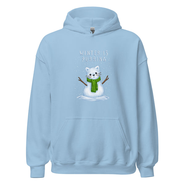 Hoodie Classic - Weihnachts-Katze Schnee by Wanderkraehe ein Produkt von SCHIETKRAM