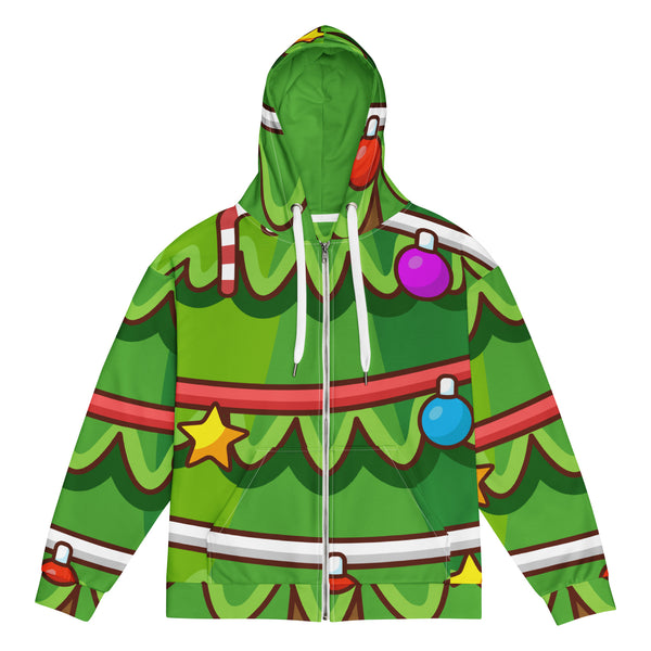 Zip-Hoodie Allover-Print - Weihnachten Tree two ein Produkt von SCHIETKRAM