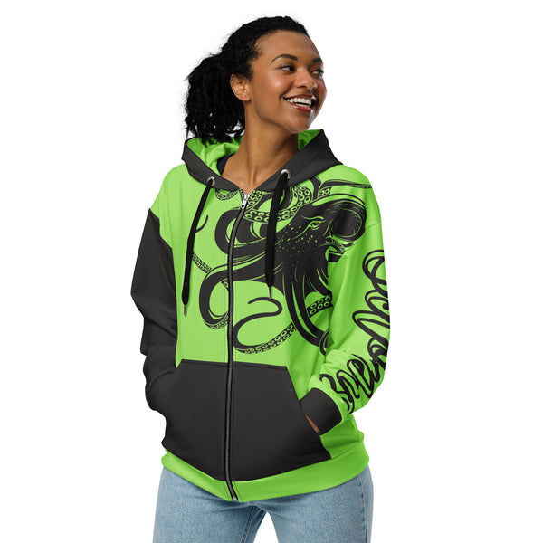 Zip-Hoodie Allover-Print - Oktopus ein Produkt von SCHIETKRAM
