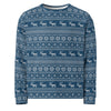 Allover Print Sweatshirt -Weihnachten Strick blue ein Produkt von SCHIETKRAM