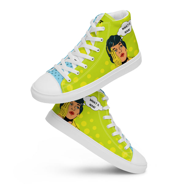 Canvas High-Top Sneaker - What a man white ein Produkt von SCHIETKRAM