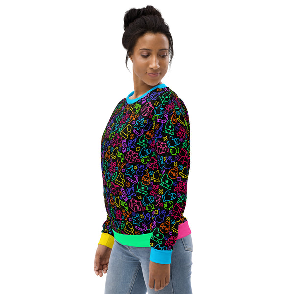 Allover Print Sweatshirt - Neon Christmas ein Produkt von SCHIETKRAM