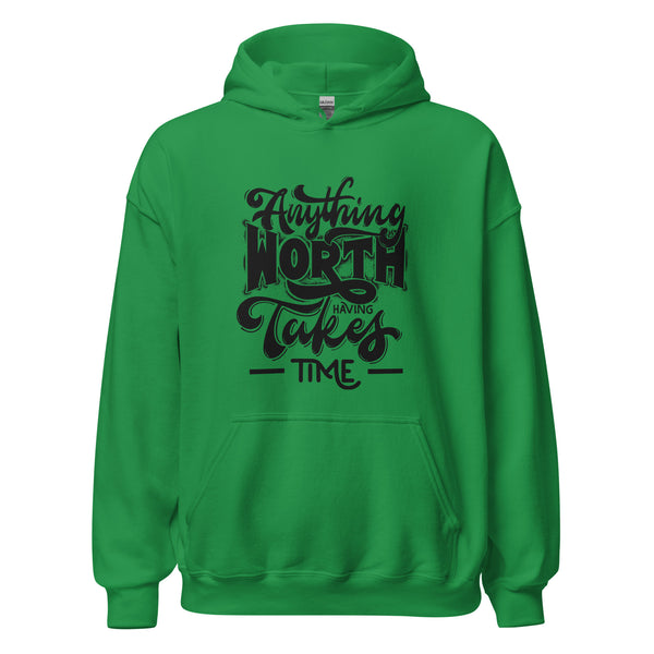 Hoodie Classic - Anything worth having black Irish Green ein Produkt von SCHIETKRAM