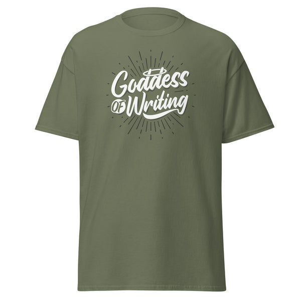 T-Shirt Classic - Goddess of Writing Military Green ein Produkt von SCHIETKRAM