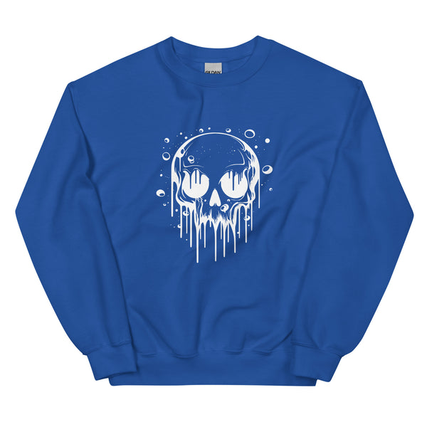 Sweatshirt - Melting Skull white Royal ein Produkt von SCHIETKRAM
