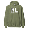 Hoodie Classic - Real Life white Military Green ein Produkt von SCHIETKRAM