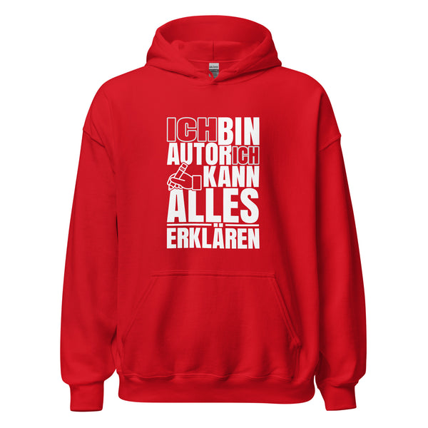 Hoodie Classic - Ich kann alles erklären white Red ein Produkt von SCHIETKRAM