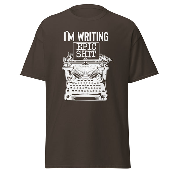 T-Shirt Classic - Writing Epic Shit white Dark Chocolate ein Produkt von SCHIETKRAM