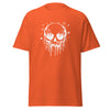 T-Shirt Classic - Melting Skull white Orange ein Produkt von SCHIETKRAM