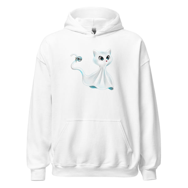 Hoodie Classic - Ghost Cat by Wanderkraehe White ein Produkt von SCHIETKRAM