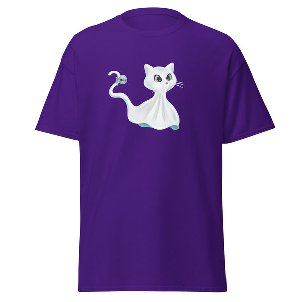 T-Shirt Classic - Ghost Cat by Wanderkraehe Purple ein Produkt von SCHIETKRAM