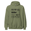 Hoodie Classic - Writer black Military Green ein Produkt von SCHIETKRAM