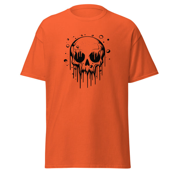T-Shirt Classic - Melting Skull black Orange ein Produkt von SCHIETKRAM