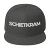 Snapback Hat - SCHIETKRAM 3D white Charcoal gray ein Produkt von SCHIETKRAM