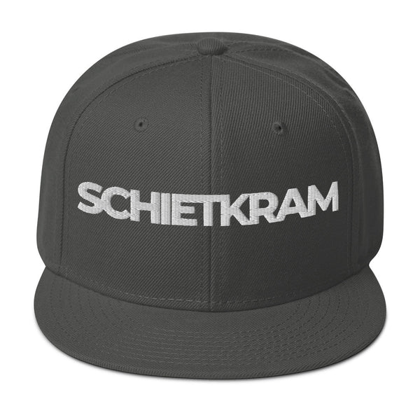 Snapback Hat - SCHIETKRAM 3D white Charcoal gray ein Produkt von SCHIETKRAM