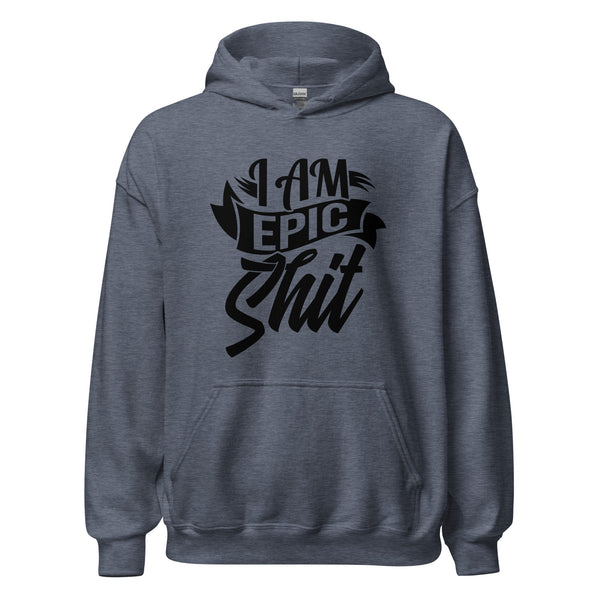 Hoodie Classic - I am Epic Shit black Heather Sport Dark Navy ein Produkt von SCHIETKRAM