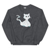 Sweatshirt - Ghost Cat by Wanderkraehe Dark Heather ein Produkt von SCHIETKRAM