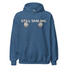 Hoodie Classic - Still Smiling white Indigo Blue ein Produkt von SCHIETKRAM
