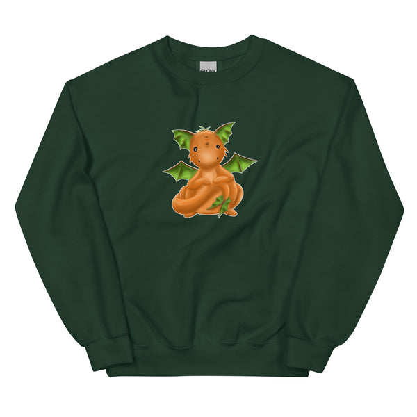Sweatshirt - Kürben-Drache by Wanderkraehe Forest Green ein Produkt von SCHIETKRAM