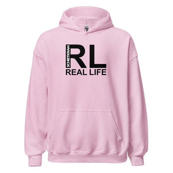 Hoodie Classic - Real Life black Light Pink ein Produkt von SCHIETKRAM