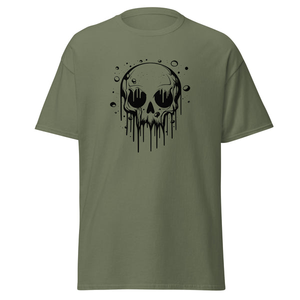 T-Shirt Classic - Melting Skull black Military Green ein Produkt von SCHIETKRAM