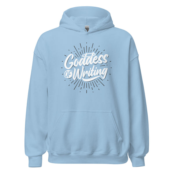 Hoodie Classic - Goddess of Writing white Light Blue ein Produkt von SCHIETKRAM