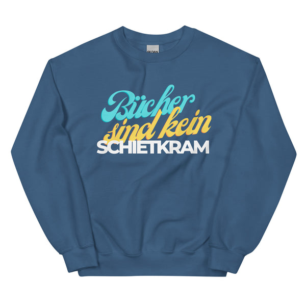 Sweatshirt - Bücher sind kein Schietkram white Indigo Blue ein Produkt von SCHIETKRAM
