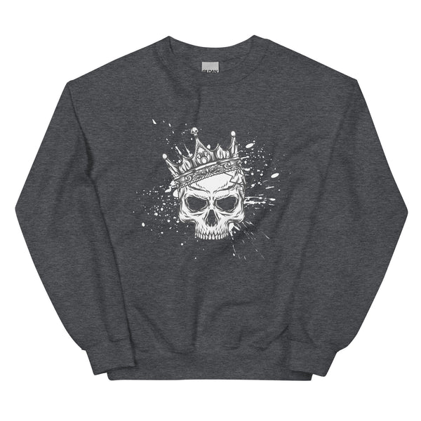 Sweatshirt - King Skull Dark Heather ein Produkt von SCHIETKRAM