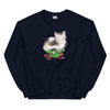 Sweatshirt - Weihnachts-Katze Geschenk by Wanderkraehe Navy ein Produkt von SCHIETKRAM