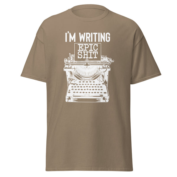 T-Shirt Classic - Writing Epic Shit white Brown Savana ein Produkt von SCHIETKRAM