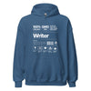 Hoodie Classic - Writer white Indigo Blue ein Produkt von SCHIETKRAM