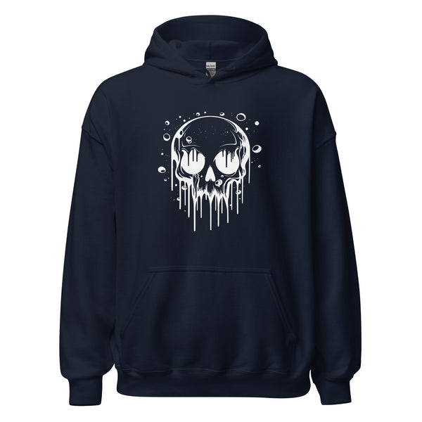 Hoodie Classic - Melting Skull white Navy ein Produkt von SCHIETKRAM