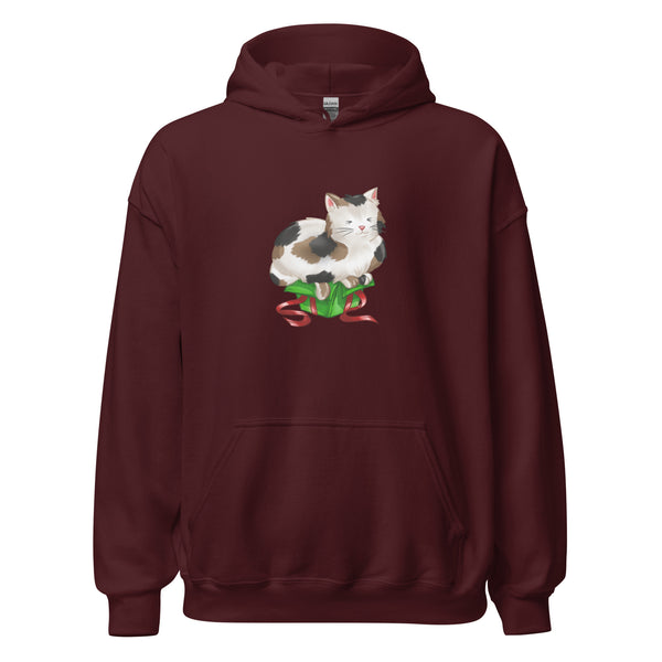 Hoodie Classic - Weihnachts-Katze Geschenk by Wanderkraehe Maroon ein Produkt von SCHIETKRAM