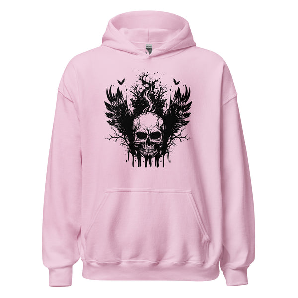 Hoodie Classic - Angry Skull Light Pink ein Produkt von SCHIETKRAM