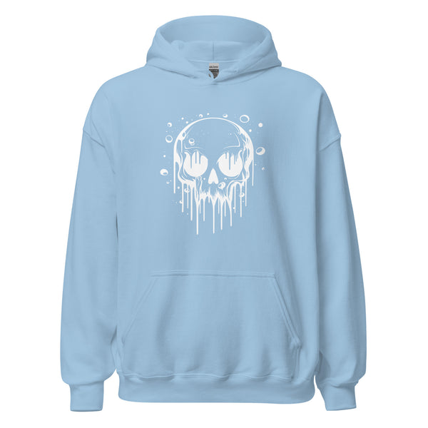 Hoodie Classic - Melting Skull white Light Blue ein Produkt von SCHIETKRAM