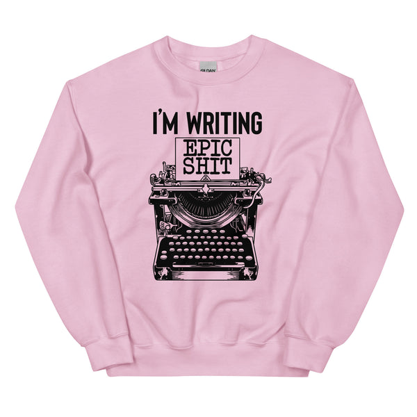 Sweatshirt - Writing Epic Shit black Light Pink ein Produkt von SCHIETKRAM