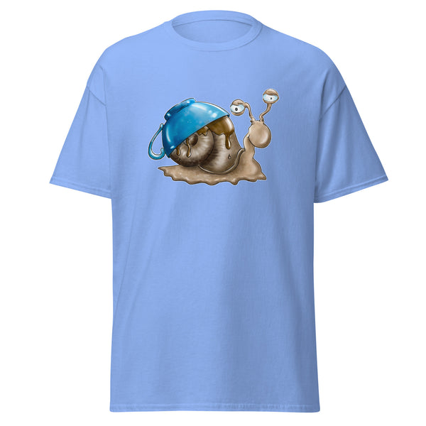 T-Shirt Classic - Schnegge by Wanderkraehe Carolina Blue ein Produkt von SCHIETKRAM