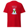 T-Shirt Classic - Weihnachts-Katze Schnee by Wanderkraehe Red ein Produkt von SCHIETKRAM