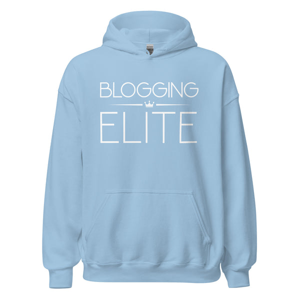 Hoodie Classic - Blogging Elite white Light Blue ein Produkt von SCHIETKRAM