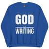 Sweatshirt - God of Writing Royal ein Produkt von SCHIETKRAM