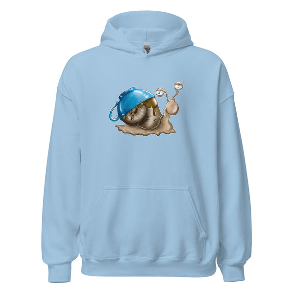 Hoodie Classic - Schnegge by Wanderkraehe Light Blue ein Produkt von SCHIETKRAM